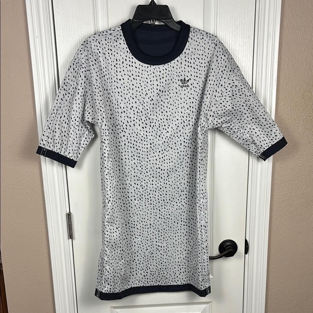 Stylish Black and White Patterned Dress